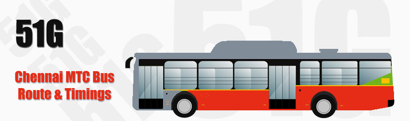 51G Chennai MTC City Bus Route and MTC Bus Route 51G Timings with Bus Stops