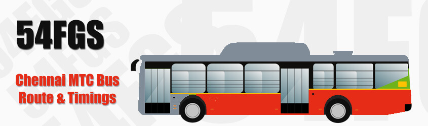 54FGS Chennai MTC City Bus Route and MTC Bus Route 54FGS Timings with Bus Stops